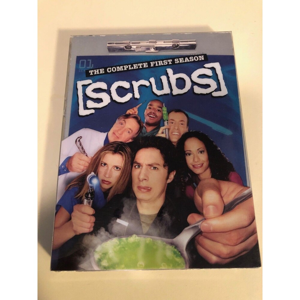 Scrubs- The Complete First Season DVD with outer jacket cover 3 Disc set